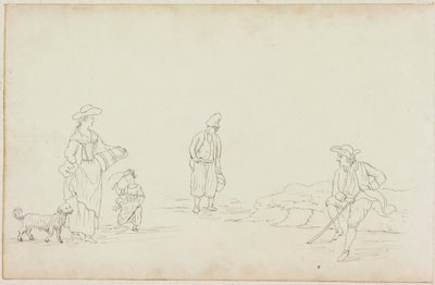Woman with Tug, Child and Two Men by William Beilby